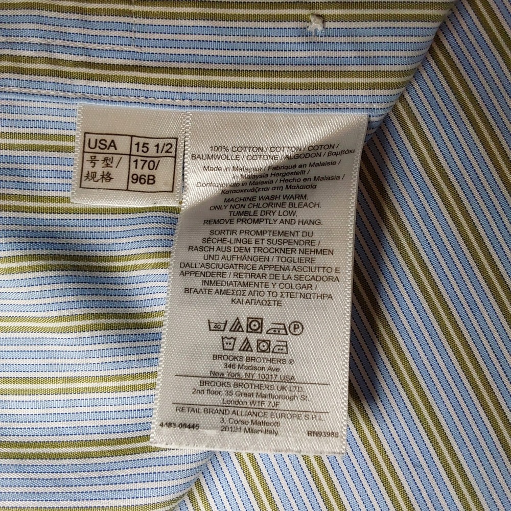 Brooks Brothers Men's 15 1/2-34 Classic Original Polo Button Down Dress Shirt - Picture 5 of 9